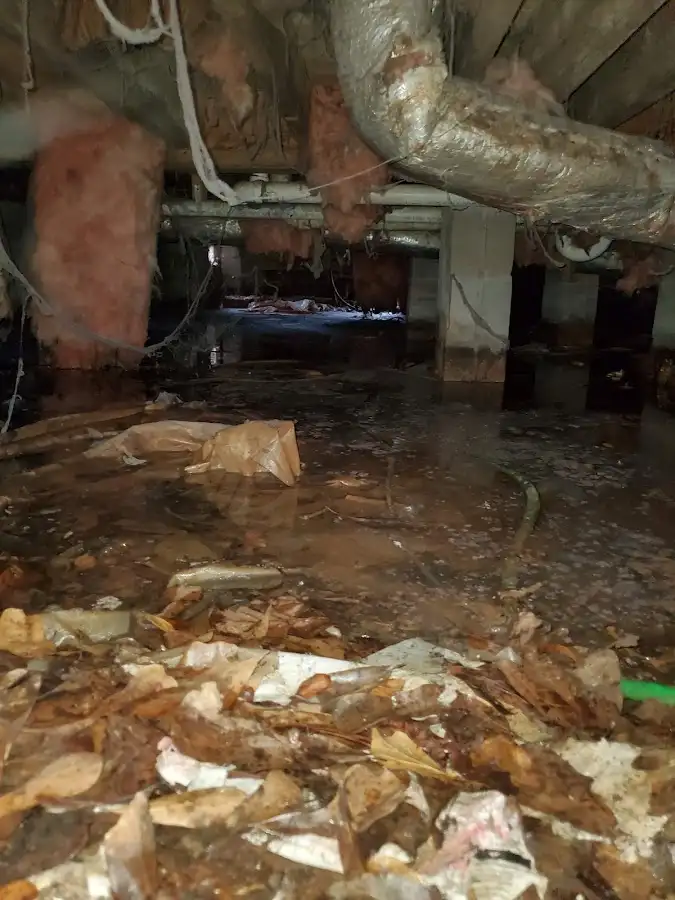 Crawl space flood assessment for Commercial Water Damage Restoration in Swanzey